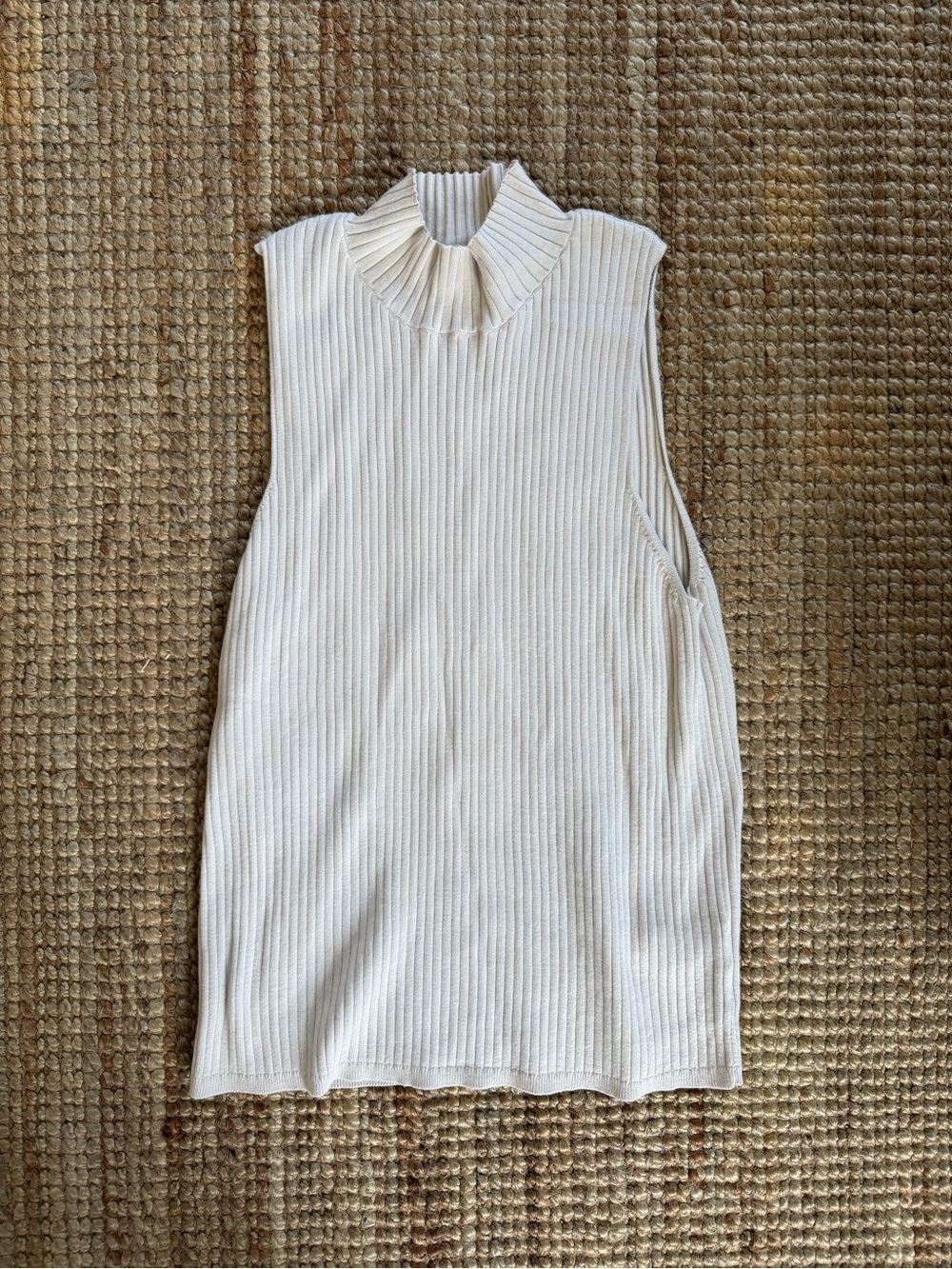 Madewell XL Ribbed Mock Neck Sleeveless Top